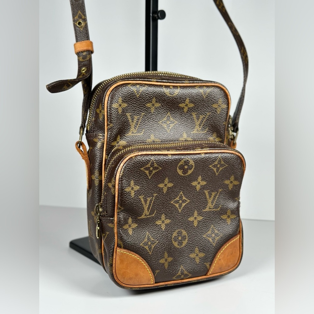 Authentic Louis Vuitton Brown Monogram Amazone Crossbody Bag